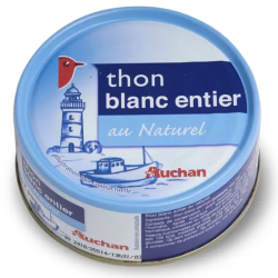 THON BLANC NATUREL AUCHAN 110G