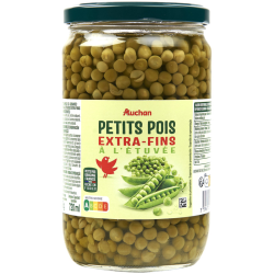 Auchan Bocal Petit Pois 445G