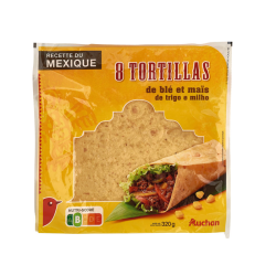 TORTILLAS MAIS X8 AUCHAN 320G