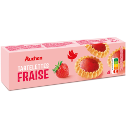 AUCHAN TARTELETTE FRAISE X8 15