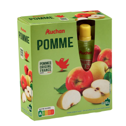 GOURDE COMPOTE POM4X90G AUCHAN
