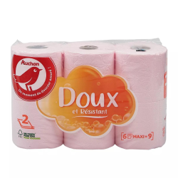 AUCHAN Papier toilette rose...