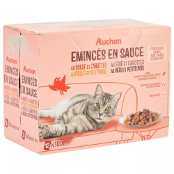 AUCHAN Émincés en sauce à...