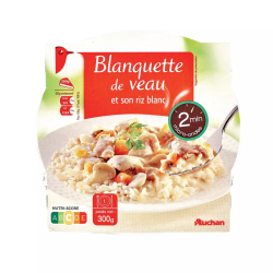 AUCHAN Riz Blanquette Veau...
