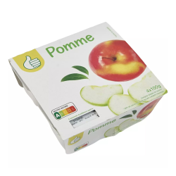 COMPOTE POMMES POUCE 4X100GRS