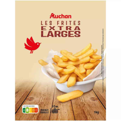 FRITES EXTRA LARGES AUCHAN 1KG