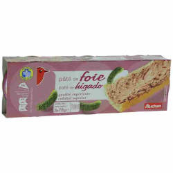 PATE DE FOIE 3X78 GR AUCHAN
